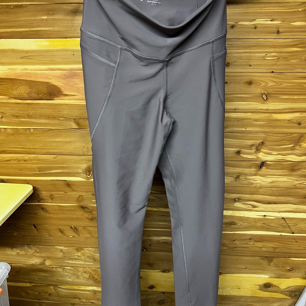 Gray High-Waisted Leggings